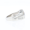 Natural onyx ring diamond shape inlaid design with .16ctw round diamonds