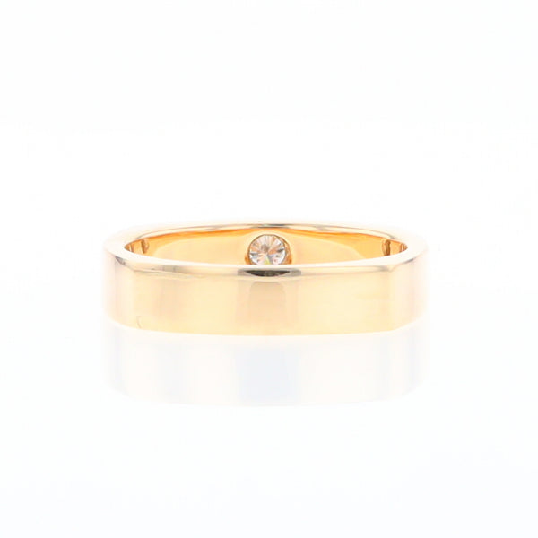 Gold Quartz Ring Double Sided Inlaid Design with .10ct Round Diamond G2