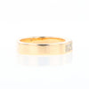 Gold Quartz Ring Double Sided Inlaid Design with .10ct Round Diamond G2