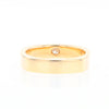Gold Quartz Ring Double Sided Inlaid Design with .10ct Round Diamond G2
