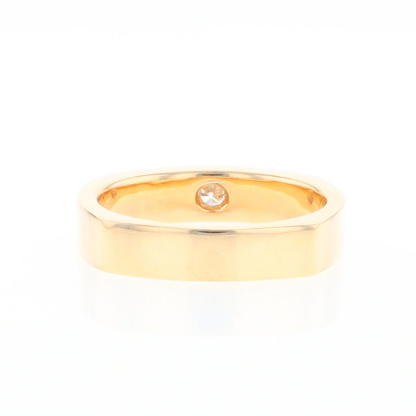 Gold Quartz Ring Double Sided Inlaid Design with .10ct Round Diamond G2