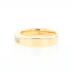 Gold Quartz Ring Double Sided Inlaid Design with .10ct Round Diamond G2