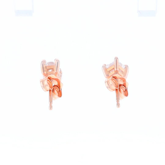 0.41ctw Princess Cut diamond Stud Earrings