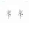 0.43ctw Princess Cut Diamond Stud Earrings