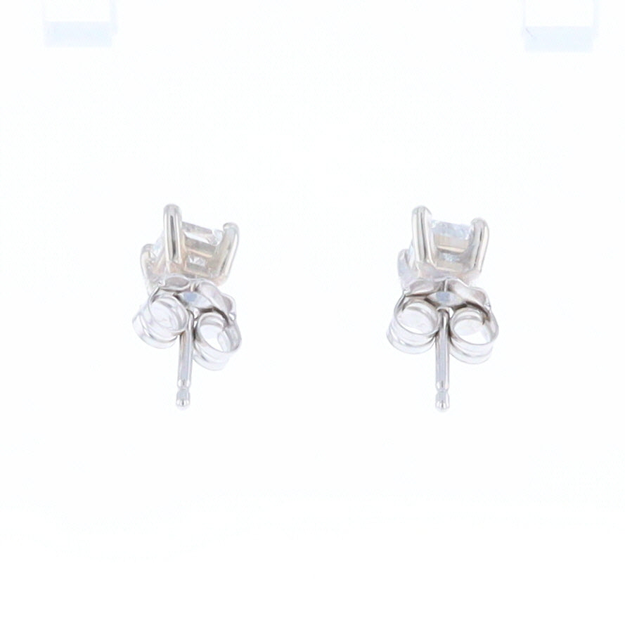 0.43ctw Princess Cut Diamond Stud Earrings