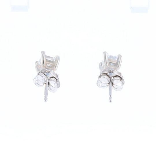 0.43ctw Princess Cut Diamond Stud Earrings