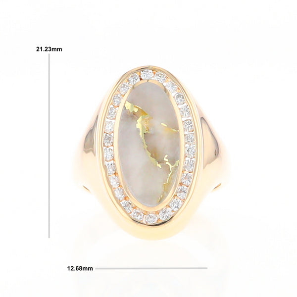 Gold Quartz Ring Lady’s