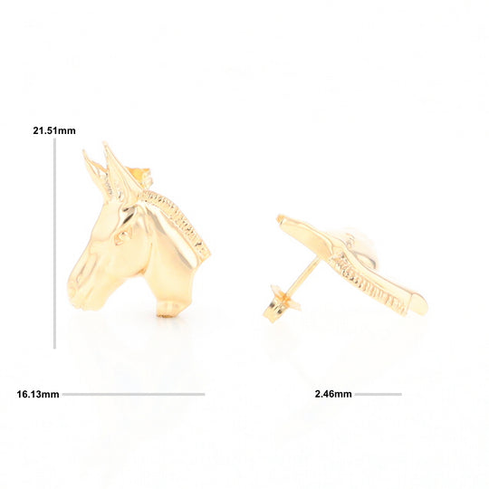 Gold Donkey Earrings