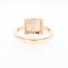 Meteorite Ring Square Inlaid Halo .14ctw Diamonds Design