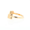 Gold Quartz Ring Wrap Double Square Inlaid Design