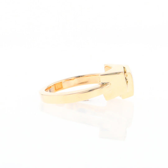 Gold Quartz Ring Natural Nuggets Inlaid Wrap Double Square Design