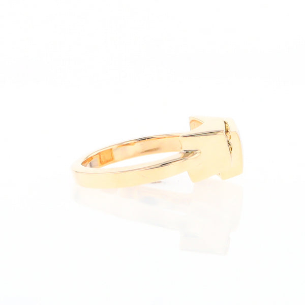 Gold Quartz Ring Natural Nuggets Inlaid Wrap Double Square Design