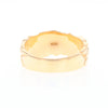 Gold Quartz Ring 3 Section Inlaid Nugget Design Band