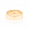 Gold Quartz Ring 3 Section Inlaid Nugget Design Band