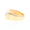 Four Section Gold Quartz Inlaid Men's Ring G2