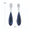 Natural Pietersite Inlaid Teardrop 0.22ctw Diamond Earrings