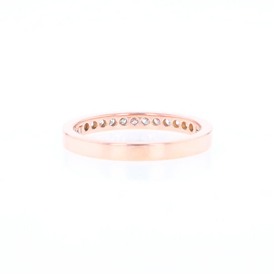 Rose Gold Milgrain Diamond Wedding Band