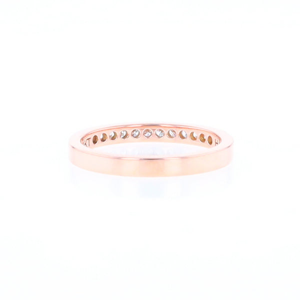 Rose Gold Milgrain Diamond Wedding Band