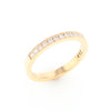 Yellow Gold Milgrain Diamond Wedding Band