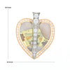 Gold Quartz Necklace Cupid's Revenge 2.24ctw Diamonds Heart Pendant