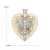 Gold Quartz Necklace Cupid's Revenge 2.24ctw Diamonds Heart Pendant (G1)