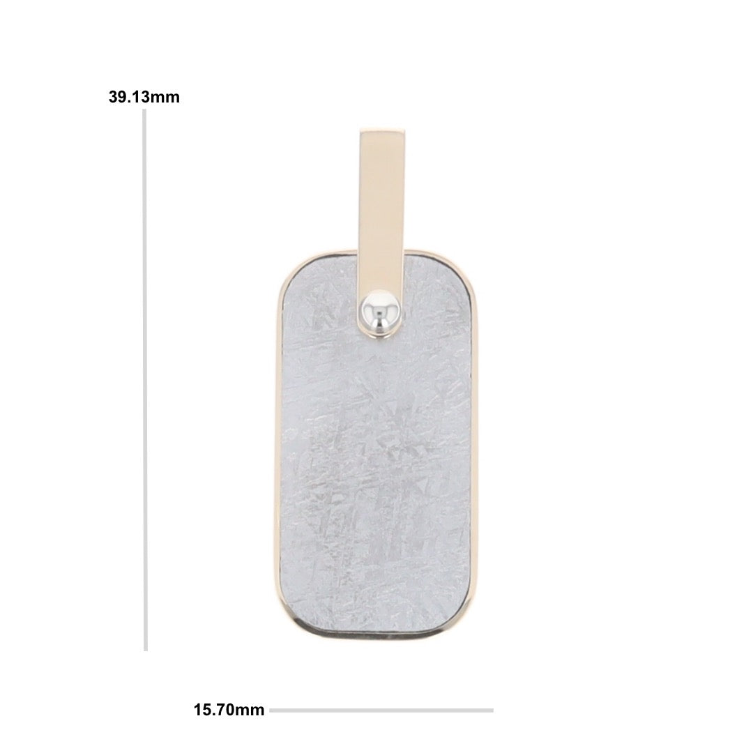 Meteorite Reversible Dog Tag Pendant