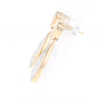 Gold Quartz Earrings Tear Drop Inlaid Design