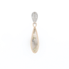 Gold Quartz Necklace Tear Drop Inlaid Pendant with .11ctw Diamonds