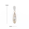 Gold Quartz Necklace Tear Drop Inlaid Pendant with .11ctw Diamonds