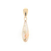 Gold Quartz Necklace Tear Drop Inlaid Pendant