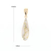 Gold Quartz Pendant Tear Drop Inlaid Design G2