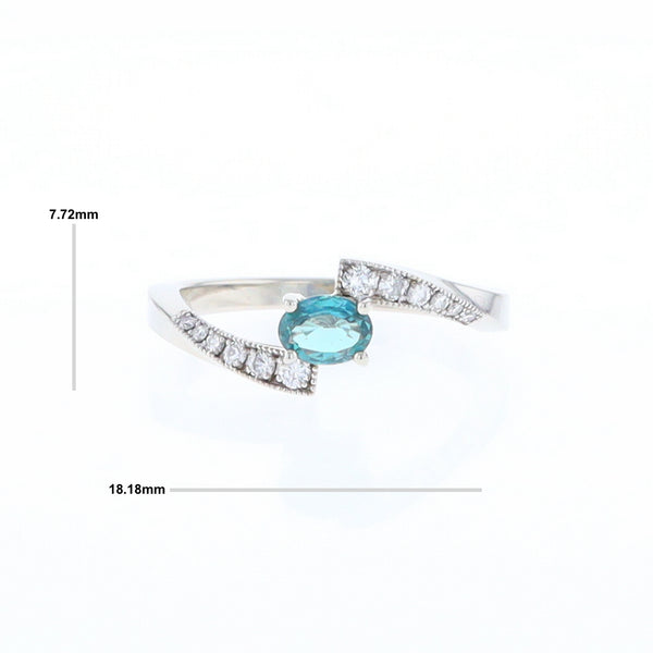 Alexandrite Twist Ring with Diamond Accents