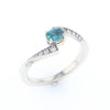 Alexandrite Twist Ring with Diamond Accents