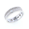 Braided White Gold Men's Ring with Diamond Accents