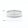 Braided White Gold Men's Ring