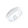 Braided White Gold Men's Ring