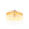 Gold Quartz Ring Double Sided Inlaid with .19ctw Round Diamonds