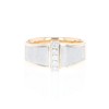 Meteorite Ring Double Sided Inlaid with .19ctw Round Diamonds