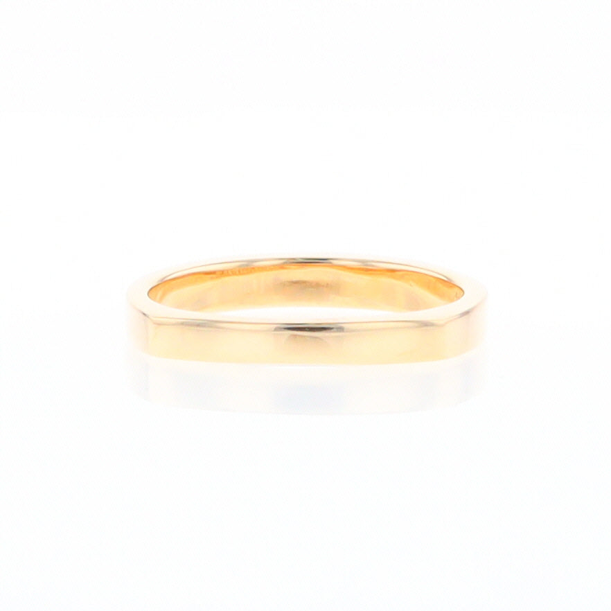 Gold Quartz Ring 3 Rectangle Section Inlaid Band