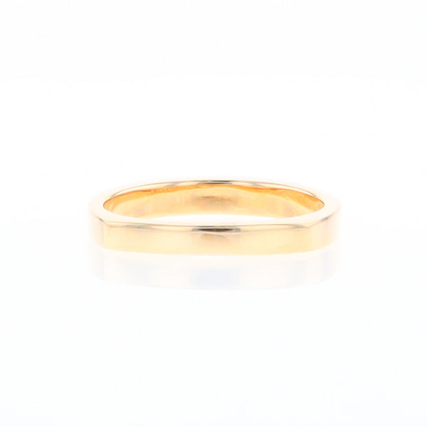 Gold Quartz Ring 3 Rectangle Section Inlaid Band