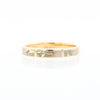 Gold Quartz Ring 3 Rectangle Section Inlaid Band