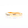 Gold Quartz Ring 3 Rectangle Section Inlaid Band