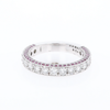 Diamond and Pink Sapphire Wedding Band