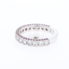 Diamond and Pink Sapphire Wedding Band
