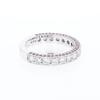 Diamond and Pink Sapphire Wedding Band