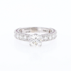 Diamond and Pink Sapphire Engagement Ring