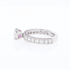 Diamond and Pink Sapphire Engagement Ring