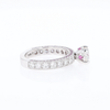 Diamond and Pink Sapphire Engagement Ring