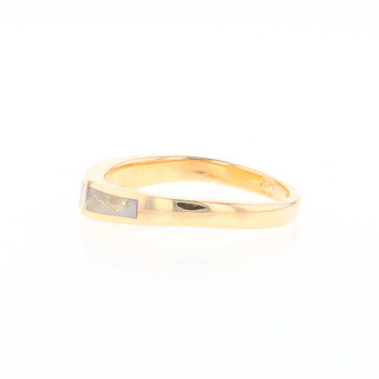 3 Section Gold Quartz Ring Lady’s Anniversary Band G2