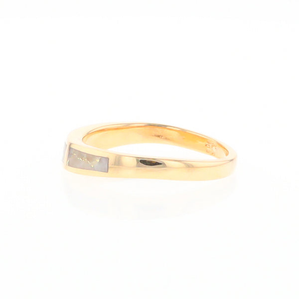3 Section Gold Quartz Ring Lady’s Anniversary Band G2